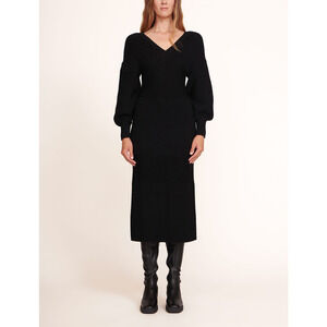 Staud 'Carnation' Black Dropped Shoulders Dress Size XS - NWT